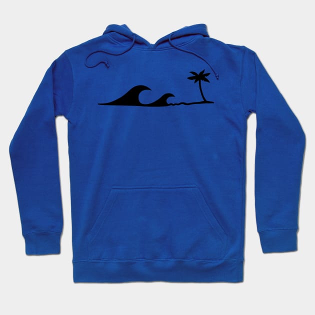Waves on the beach, waves on the beach under palm trees Hoodie by Quentin1984